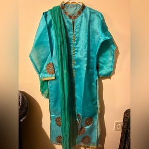 Sky Blue Salwar Kameez
